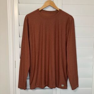 Vuori Long-Sleeve Strato Tech Tee Size Large Autumn Heather